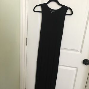 Simple black maxi dress